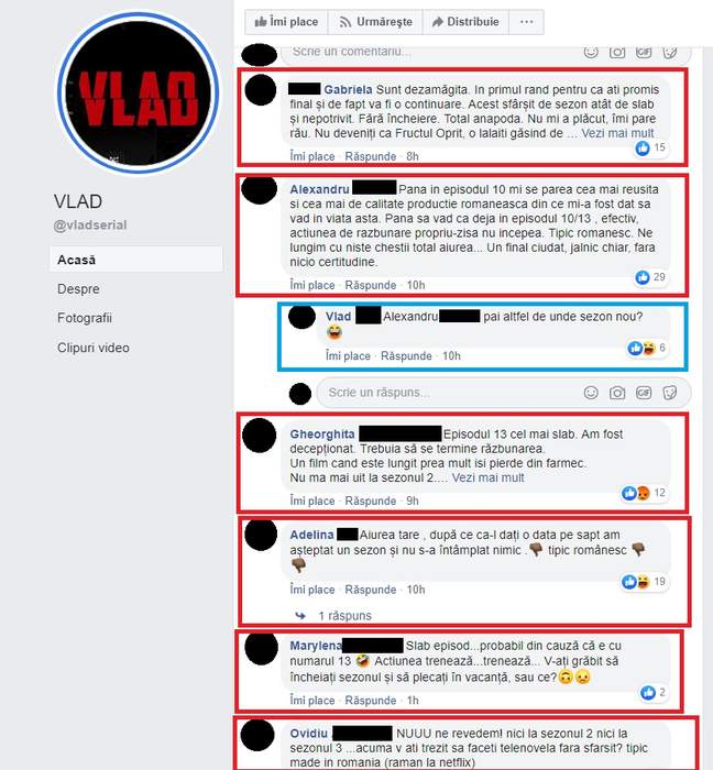 Serialul Vlad de la Pro TV s-a terminat mai prost decât Urzeala Tronurilor. Fanii sunt revoltați