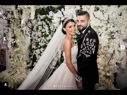 Adelina Pestrițu și Virgil Șteblea, în ziua nunții lor © Instagram