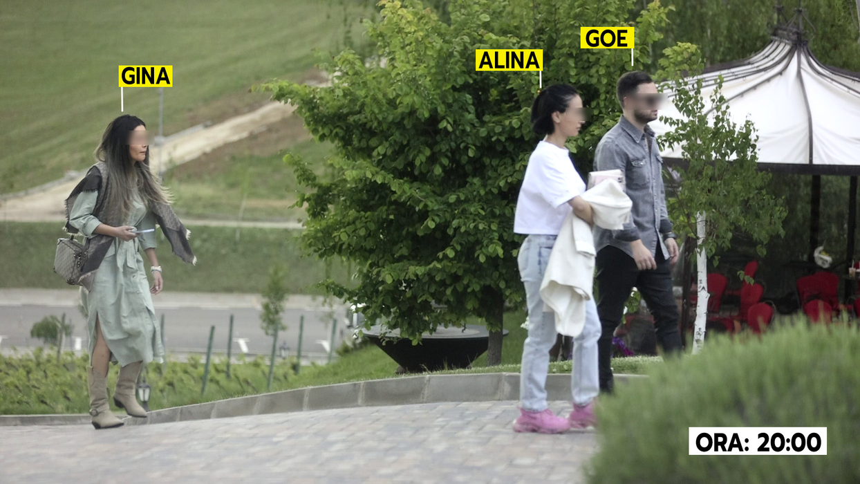 Gina și Goe, însoțiți de Alina, la restaurantul Casa Timiș (Foto: CANCAN.RO)
