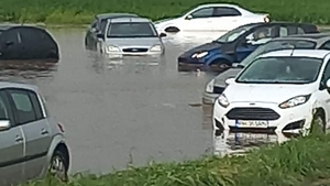 Potop în Prahova. Oamenii au fost evacuați de pompieri. Un bărbat a fost la un pas de electrocutare