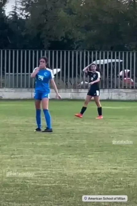 Imagini RARE cu fetele lui Cristi Chivu. Natalia și Anastasia au moștenit dragostea pentru fotbal
