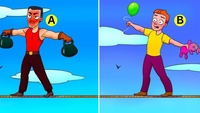 Test de inteligență | Aflați care dintre acești 2 bărbați va cădea primul de pe sfoară