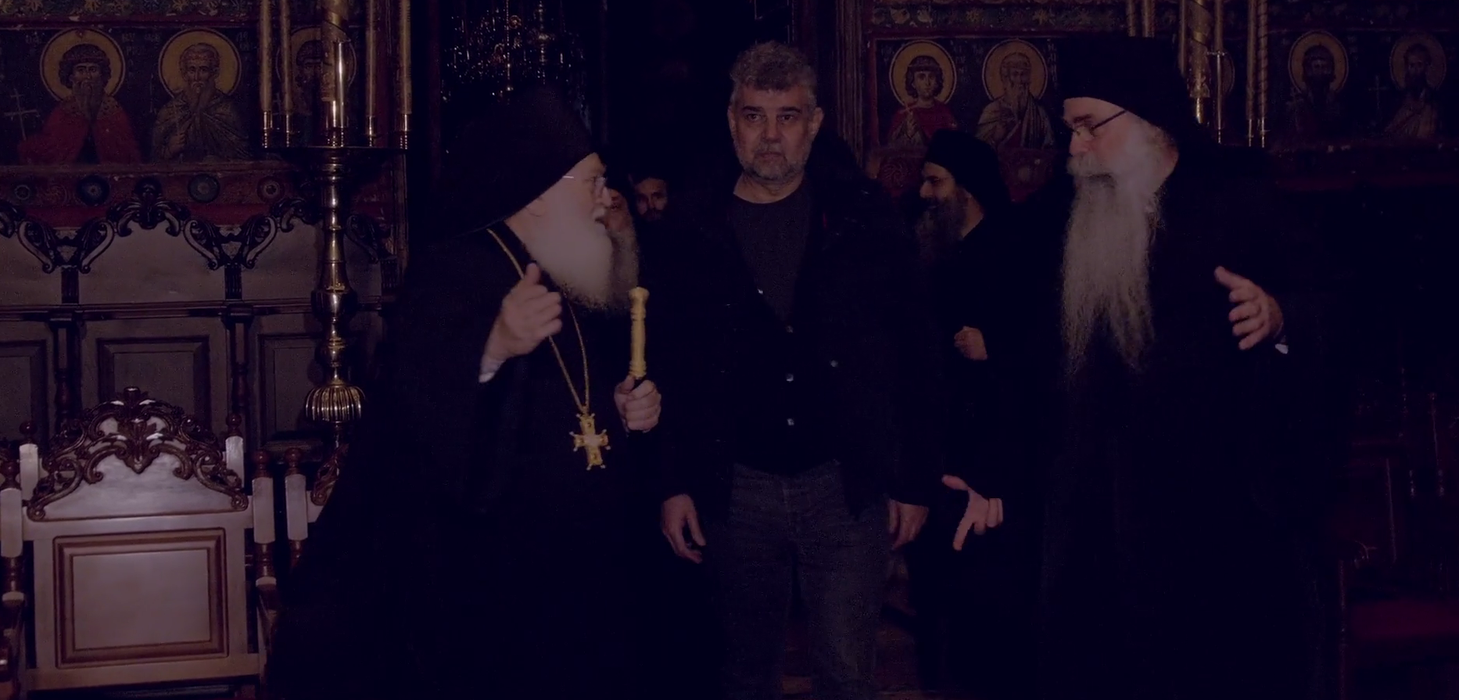 Marcel Ciolacu a plecat la muntele Athos, de ziua lui/ Sursa foto: Captură video orthodoxianewsagency.gr