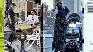 Smiley și Gina Pistol, prima apariție alături de micuța Josephine. Cum i-am surprins pe cei doi, pe Calea Victoriei