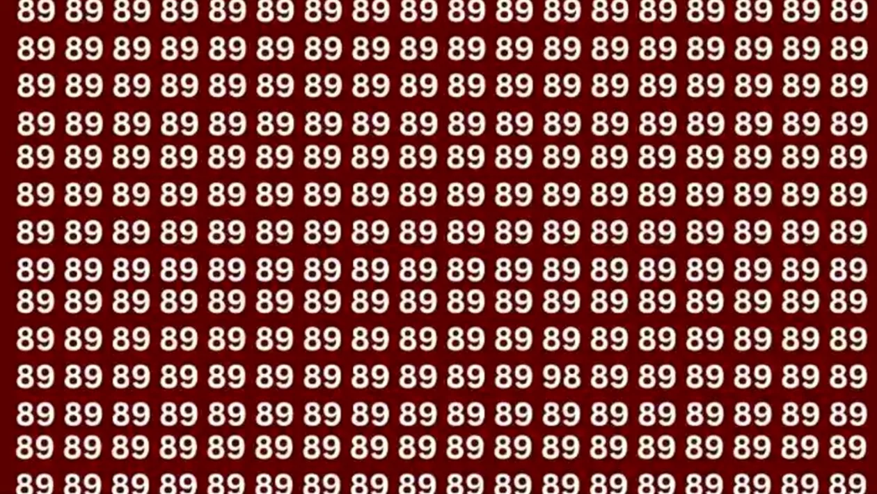 Iluzia optică ce te va pune pe gânduri | Ai doar 5 secunde la dispoziție să găsești numărul 98