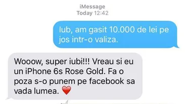 BANCUL ZILEI | Iub, am găsit 10.000 de lei pe jos, într-o valiză!