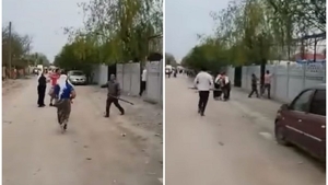 Imagini incredibile din Fetești! Bătaie de stradă cu bâte! Forțele de ordine au fost depășite de situație