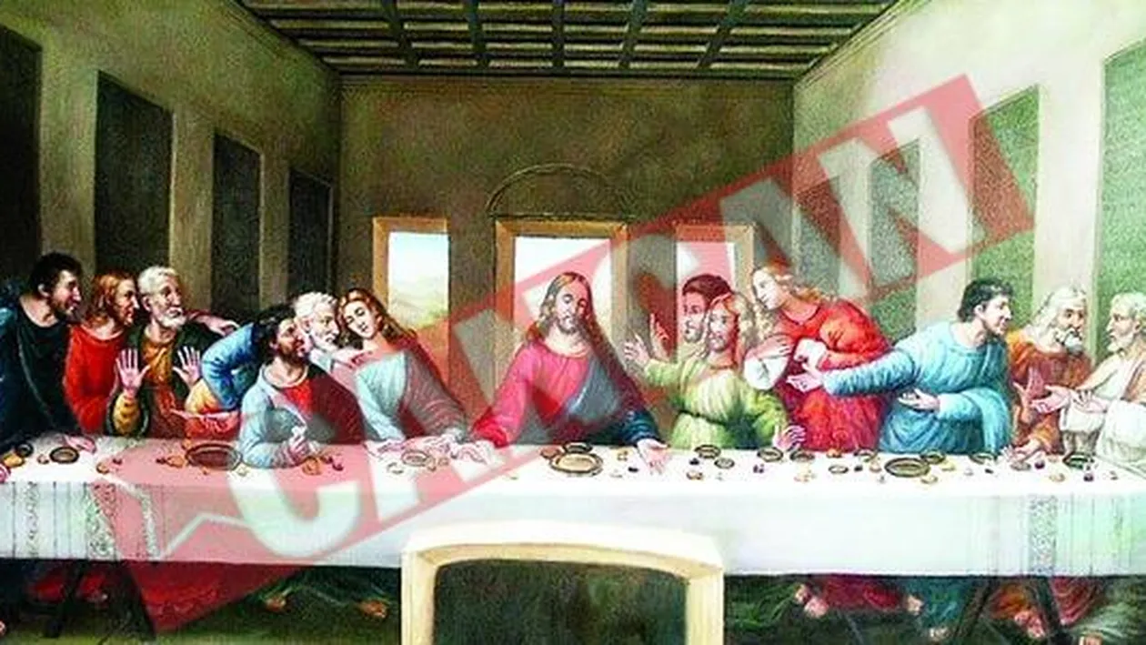 O femeie si un copil in Cina cea de taina