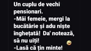 Bancul de weekend | "Măi femeie, mergi la bucătărie și adu niște înghețată!"