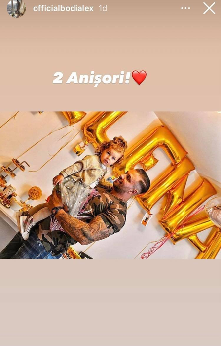 Bodi și fiica lui când avea 2 ani