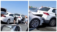 Carambol cu șase mașini pe Autostrada Constanța–București! Un șofer ar fi frânat brusc