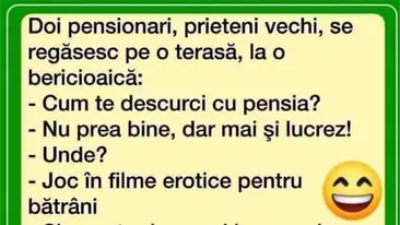 BANC | Doi pensionari, prieteni vechi, se regăsesc pe o terasă