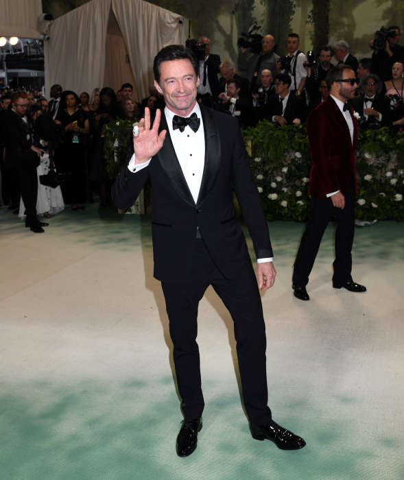May 6, 2024, New York, New York, USA: Hugh Jackman attends the 2024 Met Gala Celebrating Sleeping Beauties: Reawakening Fashion at Metropolitan Museum of Art in New York.,Image: 870847902, License: Rights-managed, Restrictions: , Model Release: no