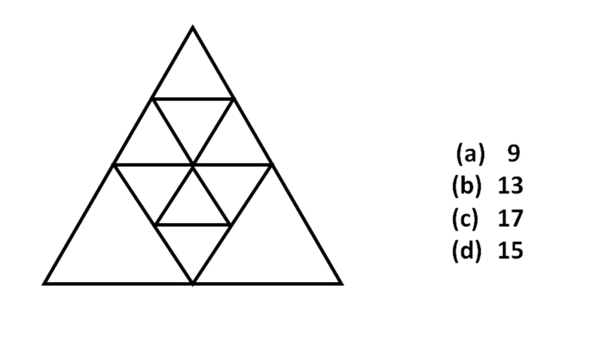 Test de inteligență | Câte triunghiuri sunt, în total, în această imagine: 9, 13, 17 sau 15?