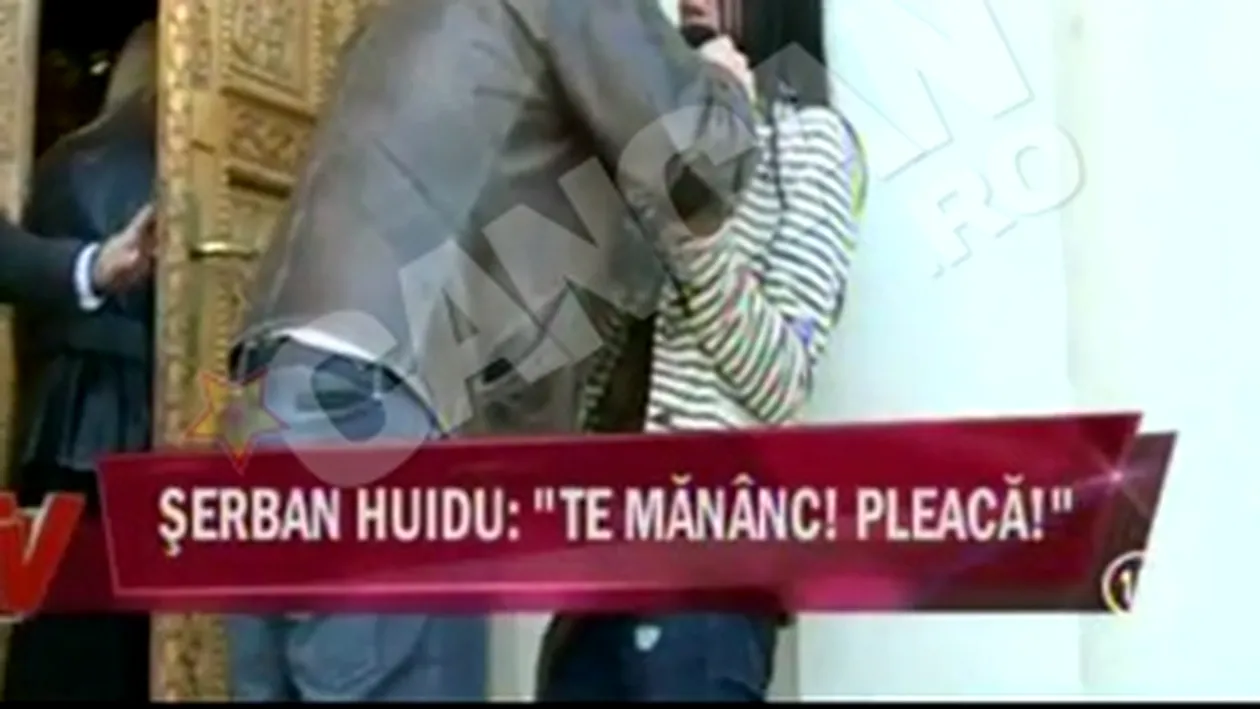 VIDEO Imagini nedifuzate cu Huidu intr-o ipostaza socanta! A bruscat un reporter si a rupt un microfon: Pleaca, pleaca...te mananc!