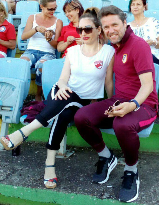 Alături de Răducioriu, după un meci al echipei Atletico