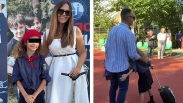 NU E O GLUMĂ! Cât costă ghiozdanul pe care fiica Cristinei Șișcanu și a lui Mădălin Ionescu l-a purtat în prima zi de școală