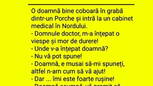 BANCUL ZILEI | "Domnule doctor, m-a înțepat o viespe, dar nu vă pot spune unde"