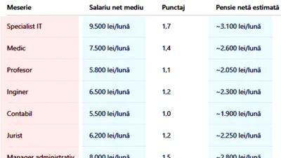 Tabel complet. Cu câți lei vei ieși la pensie, în funcție de meseria ta, daca ai cotizat 23 de ani