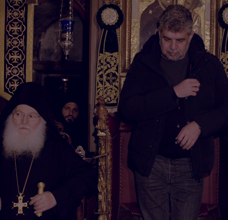 Marcel Ciolacu a plecat la muntele Athos, de ziua lui/ Sursa foto: Captură video orthodoxianewsagency.gr