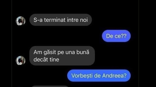 BANCUL ZILEI | "S-a terminat între noi"