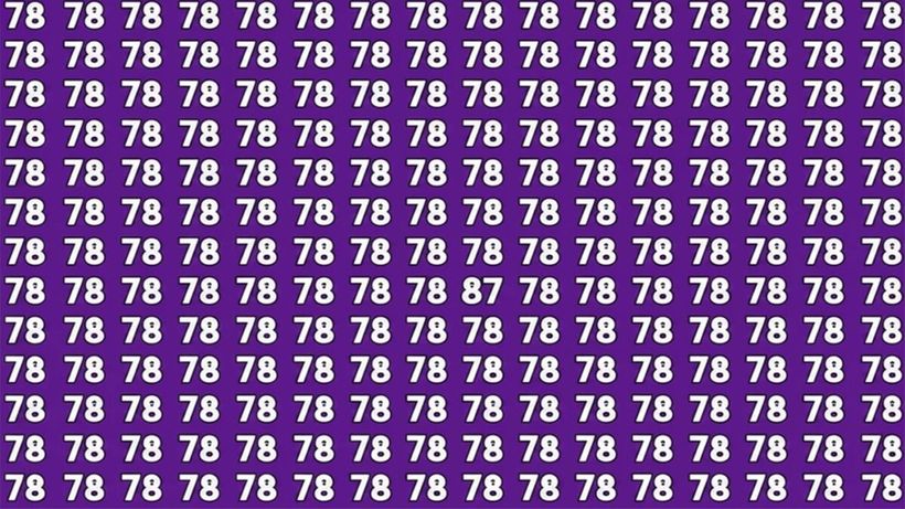 Test de inteligență | Depistați singurul număr din imagine diferit de 78! Geniile reușesc în 7 secunde