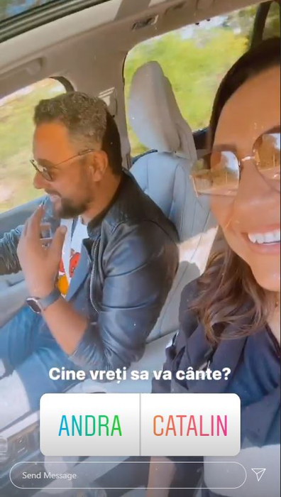 Andra și Cătălin Măruță, replici înțepătoare în timp ce artista își conduce bolidul, iar el este în dreapta ei: “Pe bune? Nu-mi vine să cred! M-ai…” + ce l-a nemulțumit pe prezentator | VIDEO