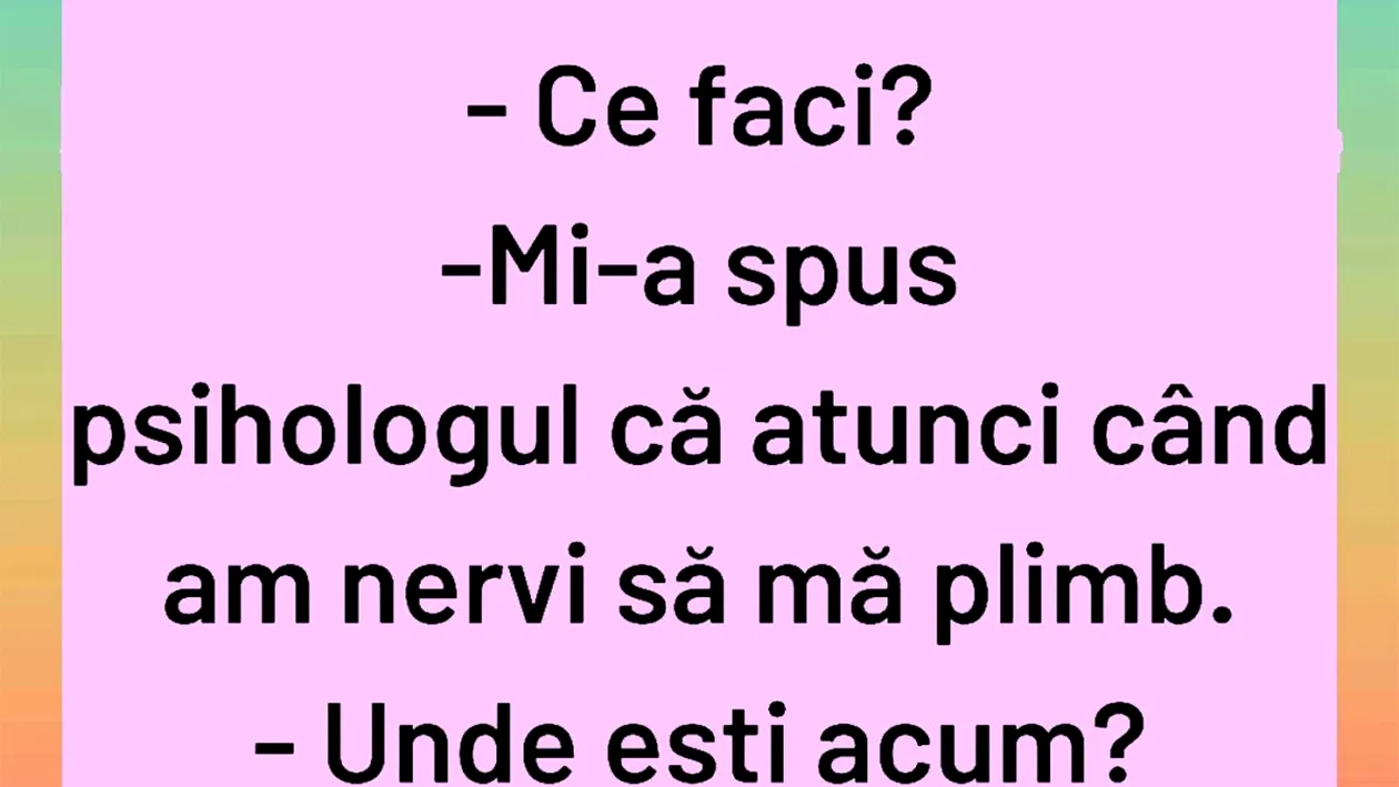 BANCUL ZILEI | Sfat psihologic