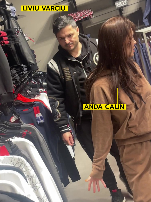Liviu Vârciu și Anda Călin, la un stand cu haine (Foto: CANCAN.RO)