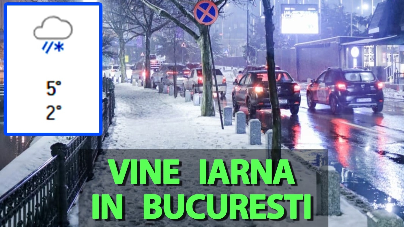Vine iarna în București. Meteorologii Accuweather anunță pe ce dată cade prima zăpadă în Capitală