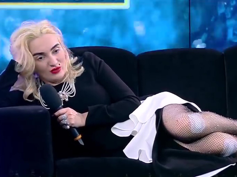Ana Morodan, în timpul "show-ului" din emisiunea lui Dan Capatos (Foto: captură video)