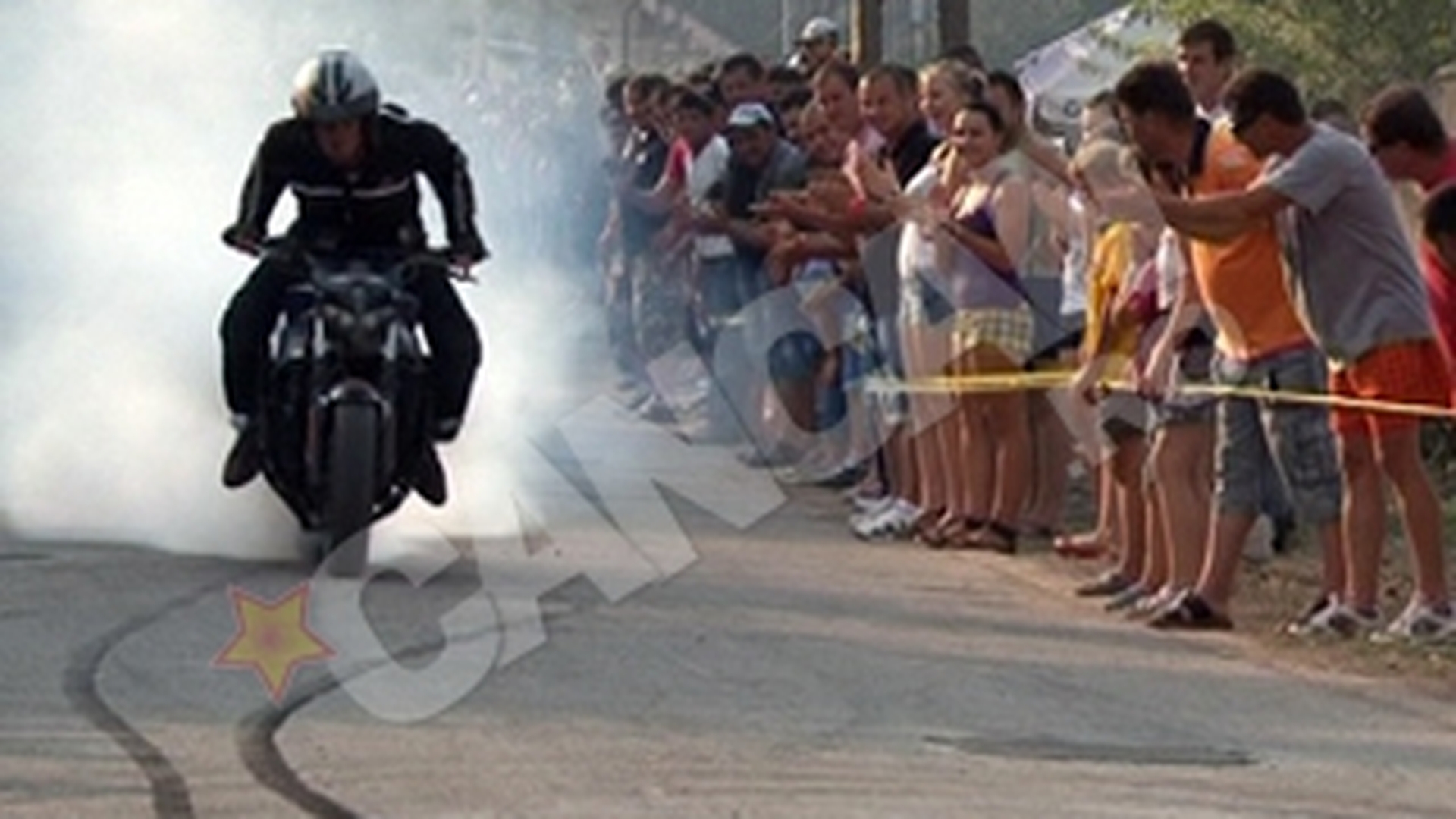 Motociclistii au transformat in show pomenirea unui prieten de-al lor, decedat intr-un accident moto! Comemorare prin cascadorii