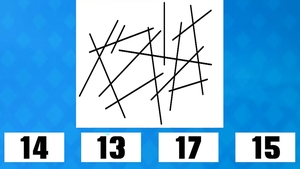 Test de inteligență | Câte linii apar în această imagine: 14, 13, 17 sau 15?