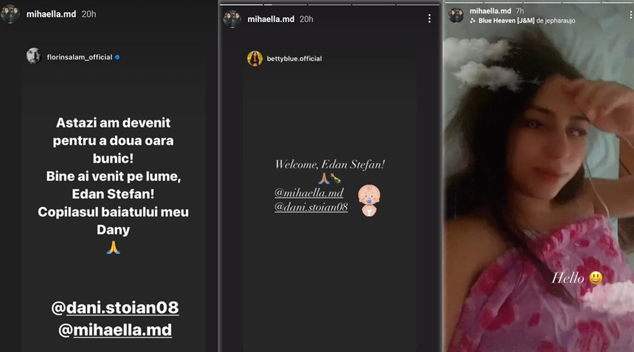 Florin Salam a făcut primele declarații despre nașterea nepoțelului său ieri, la scurt timp după ce “nora” lui l-a adus pe lume. Azi, Mihaela David a publicat imagini din salonul în care va sta până la externare © Instagram Stories
