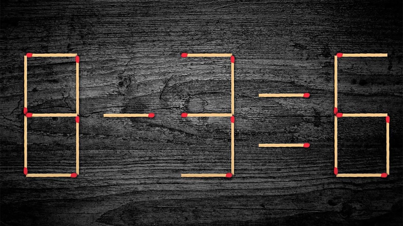 Test IQ cu chibrituri | Mutați două bețe pentru a corecta 8 - 3 = 6