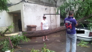 Dezastru in Capitala dupa o furtuna de cateva minute! Bilant: zeci de copaci rupti, masini zdrobite si oameni raniti