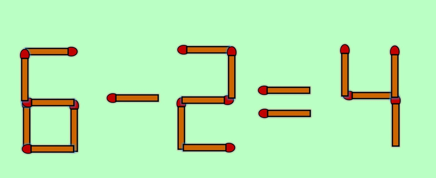 Test IQ cu chibrituri | Corectați 5 + 2 = 4, mutând un singur băț