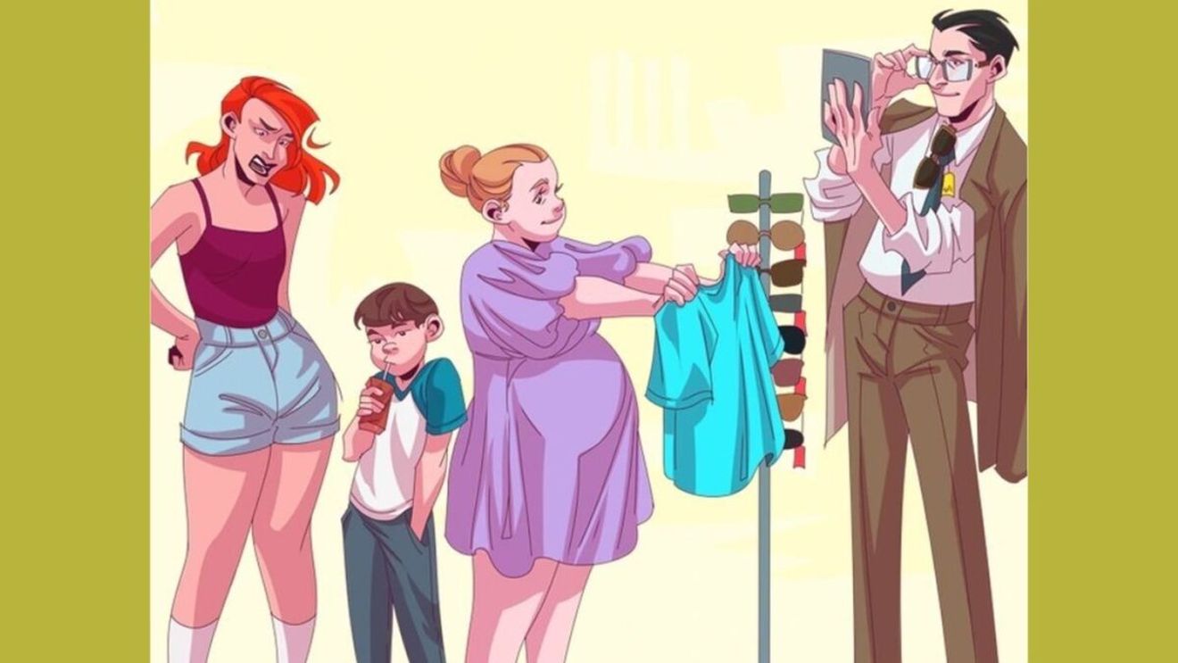 Test de inteligență exclusiv pentru genii | Găsiți hoțul! Care dintre aceste 4 persoane tocmai a furat ceva din mall?