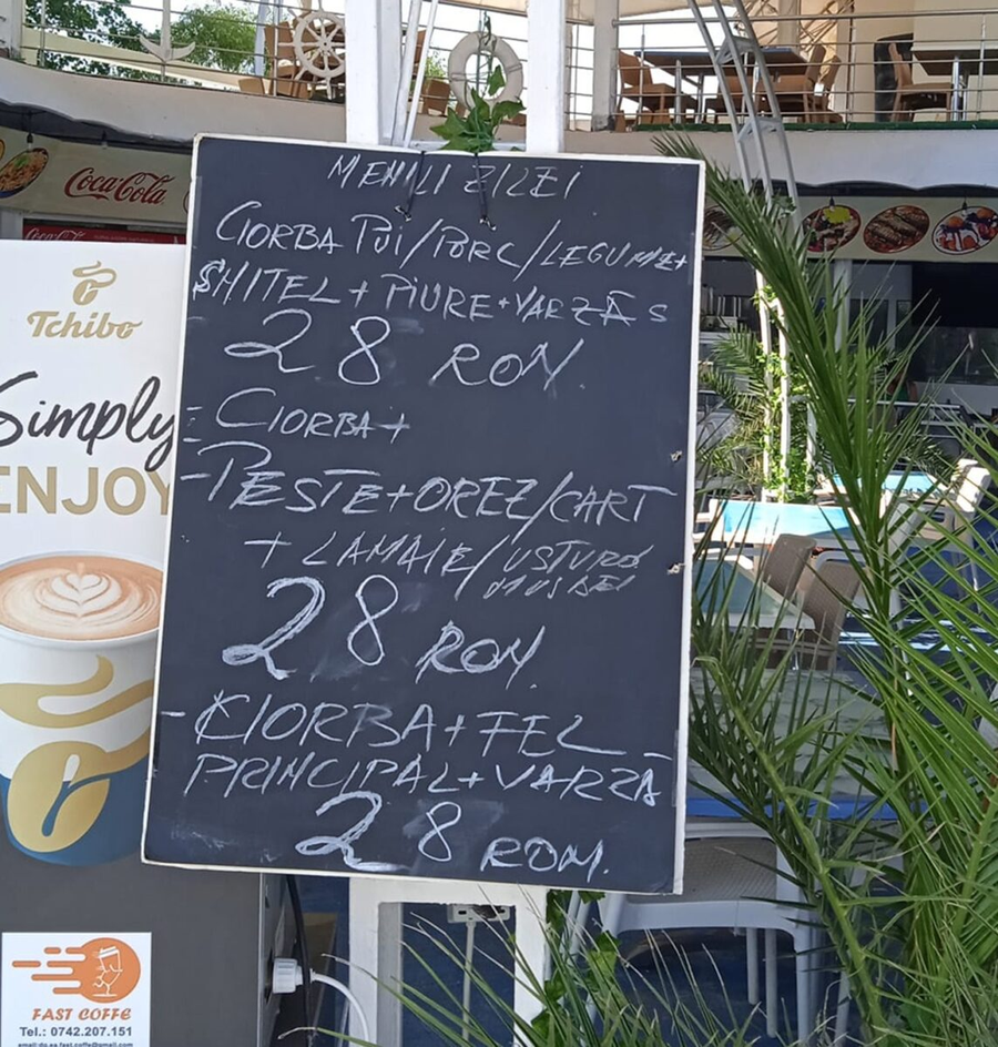 Ce a primit Andreea din Sibiu, după ce a comandat meniul zilei, la 28 de lei, într-un restaurant din Neptun