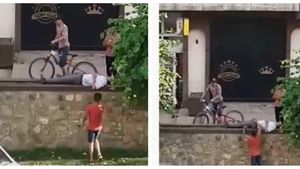 VIDEO. Cum au încercat trei adolescenți să jefuiască, în miezul zilei, un bărbat care se odihnea la umbră