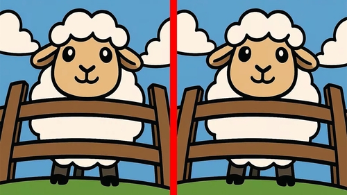Test de logică | În maximum un minut, identificați toate cel 3 diferențe dintre aceste două oi