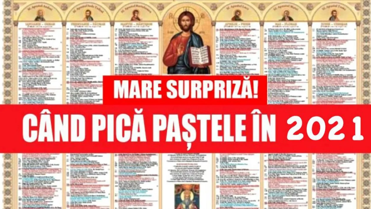 Când pică Paștele în 2021! Creștinii ortodocși nu vor sărbători Învierea Domnului în aceeași zi cu cei catolici