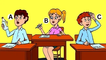 Test de inteligență | Care dintre acești 3 elevi a copiat la Bacalaureat?