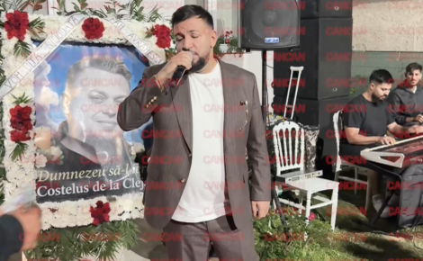 Imagini sfâșietoare de la priveghiul lui Costeluș de la Clejani. Biju a cântat melodii de jale, în timp ce familia era în lacrimi
