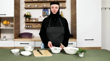 Maica Alexandra de la Mănăstirea Chiroiu dezvăluie rețeta de salată de ciuperci cu maioneză de post