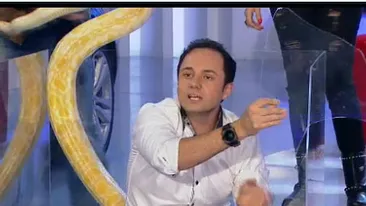 Cătălin Măruţă a trecut prin încercarea vieţii! A trebuit să stea într-un acvariu cu un şarpe uriaş! Ce a putut să facă de frică!