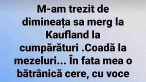 Bancul începutului de săptămână | Pensionara și parizerul de la Kaufland
