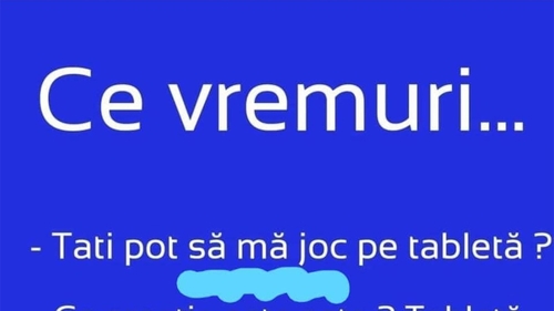 Bancul sfârșitului de săptămână | Ce vremuri...