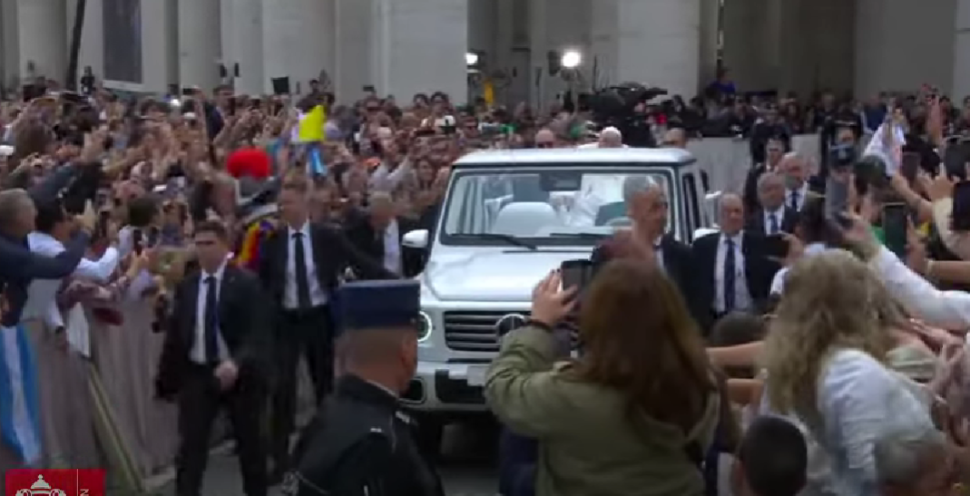 Ultima apariție a lui Papa Francisc. Sursă: Youtube Vatican - News English