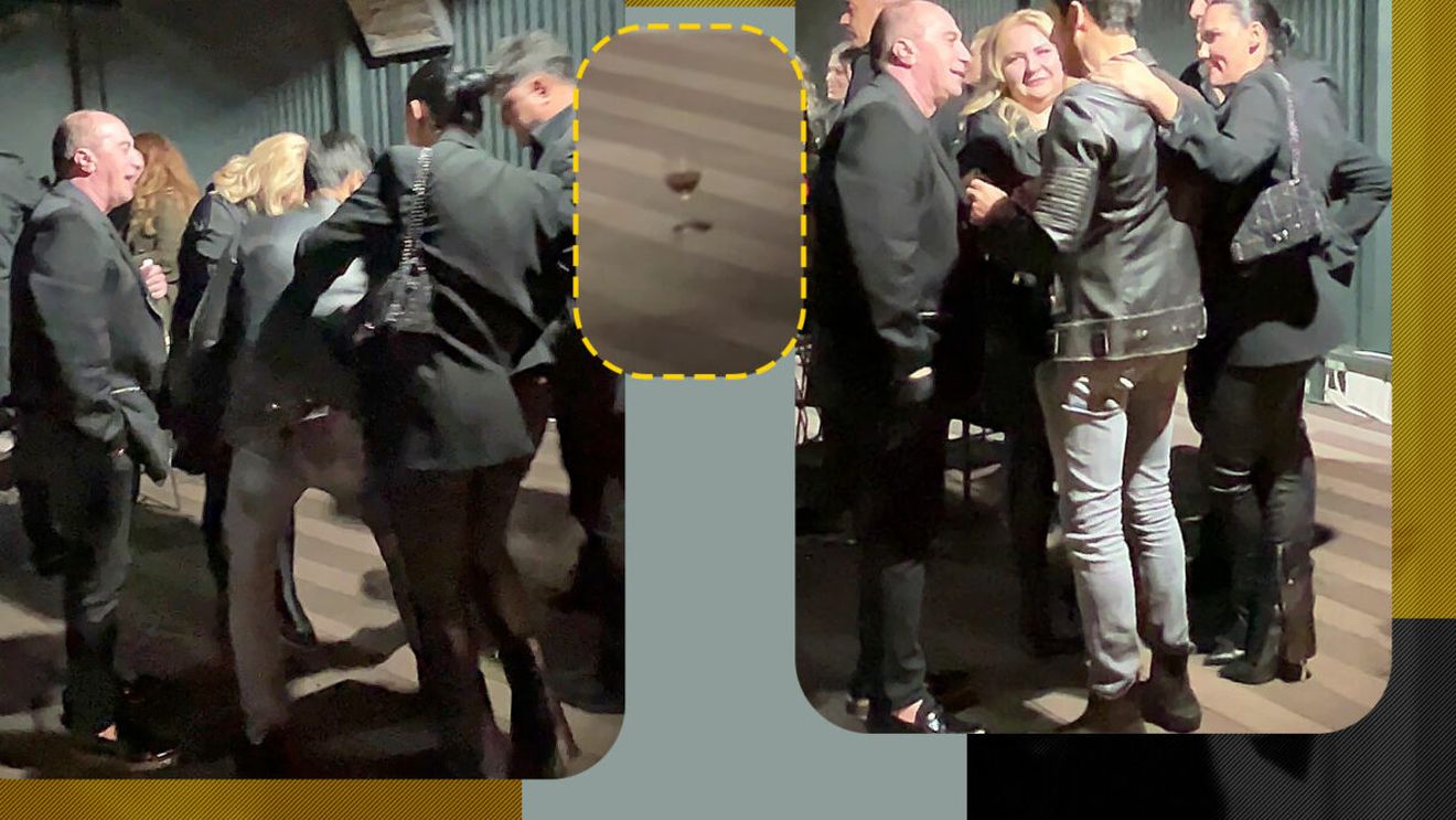 De cascadorii râsului! E jale când apare nevasta, iar Ștefan Bănică junior a pățit-o! I-a sărit paharul din mână!